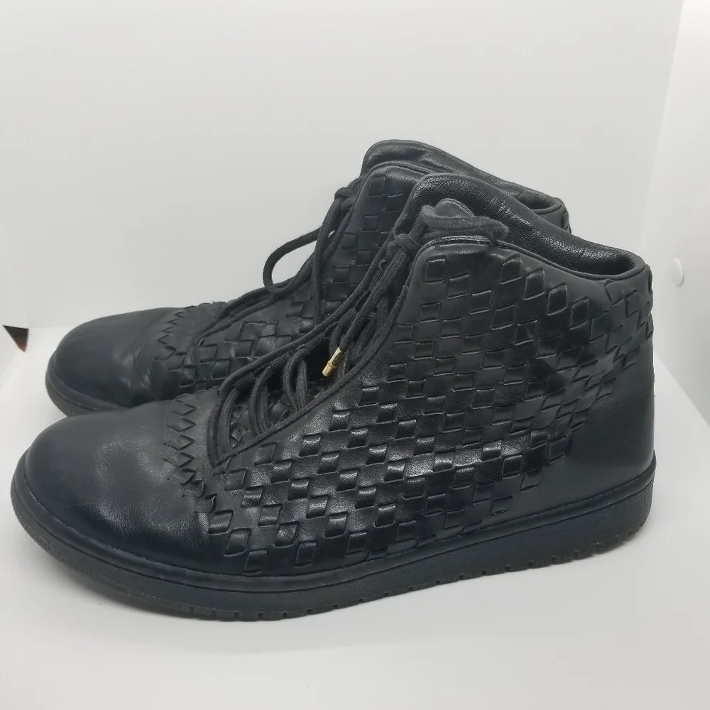 Nike Air Jordan Shine black woven leather sneakers rare 9.5
